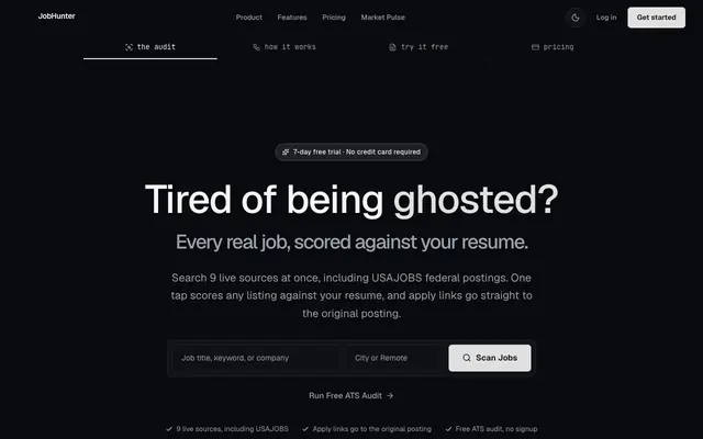 Screenshot of MUN JobHunter — AI-Powered Career Platform