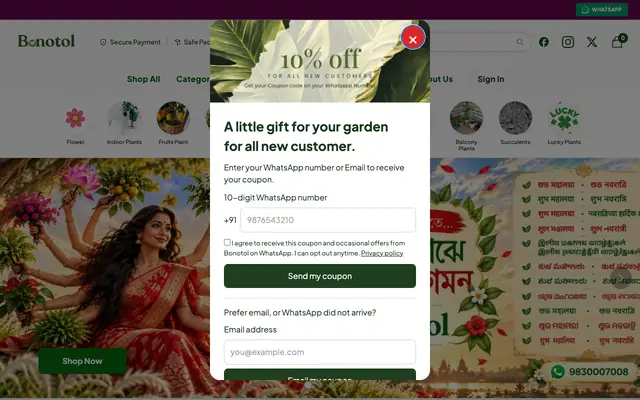 Screenshot of Bonotol — Premium Plant Lifestyle Brand