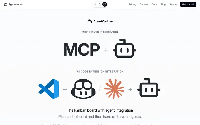 Screenshot of AgentKanban — The operating layer for agent work in VS Code