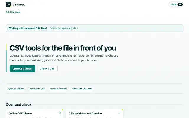 Screenshot of Online CSV Viewer – Open Large CSV Files Locally