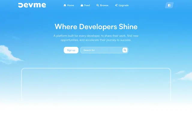Screenshot of DevMe