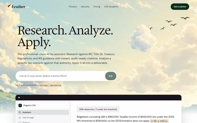 Screenshot of Feather