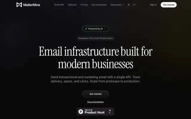 Screenshot of Mailermine