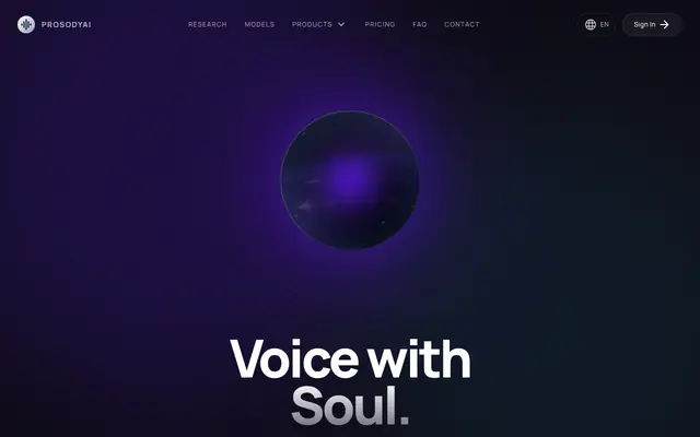 Screenshot of ProsodyAI — Emotion-Driven AI Text-to-Speech