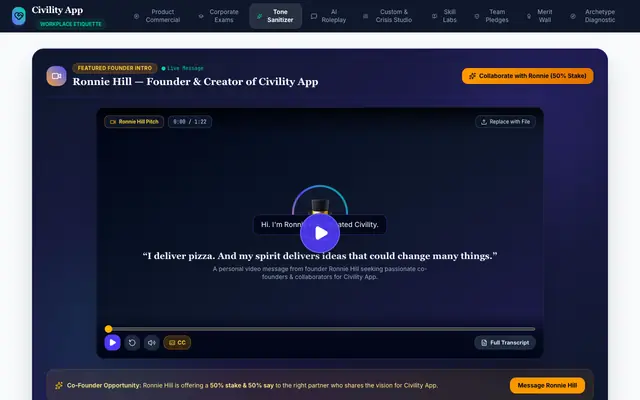 Screenshot of Civility - Professional Etiquette & Manners Training