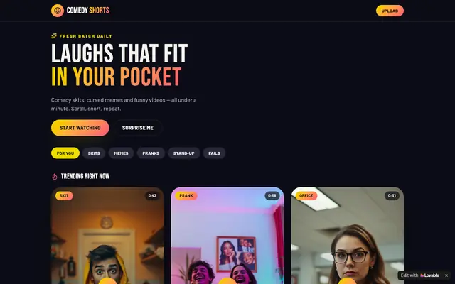 Screenshot of Comedy Shorts — Skits, Memes & Funny Videos