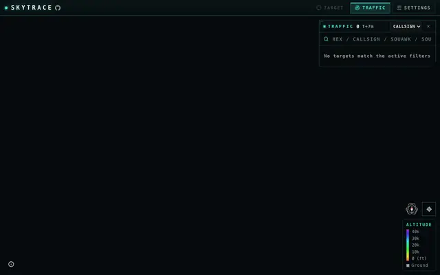 Screenshot of Skytrace