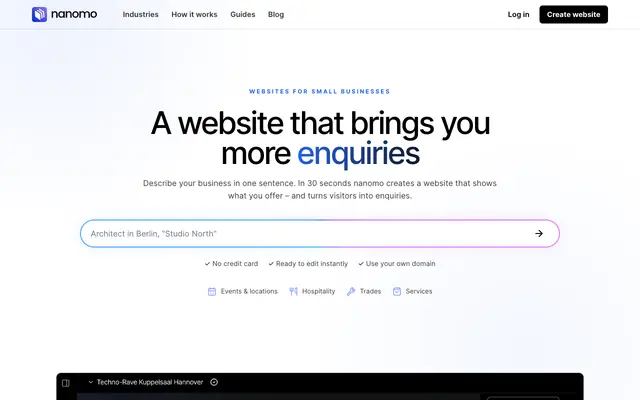 Screenshot of nanomo