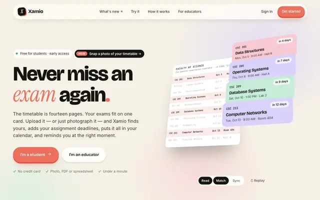 Screenshot of Xamio