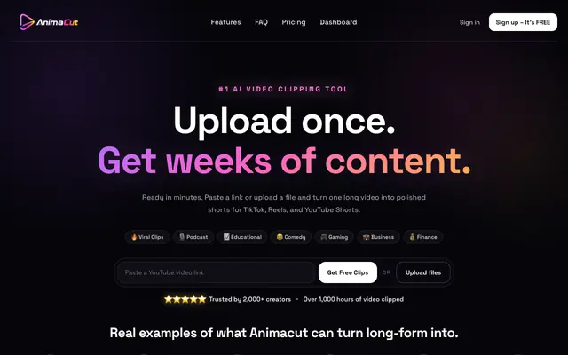 Screenshot of AnimaCut