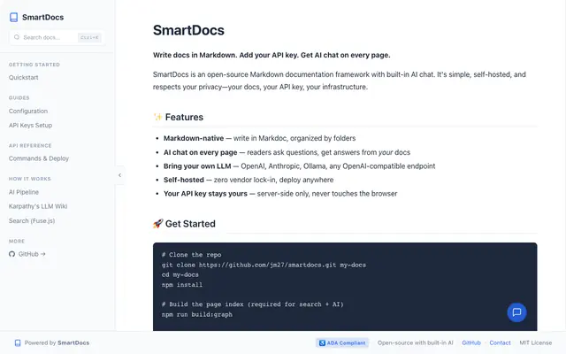 Screenshot of SmartDocs