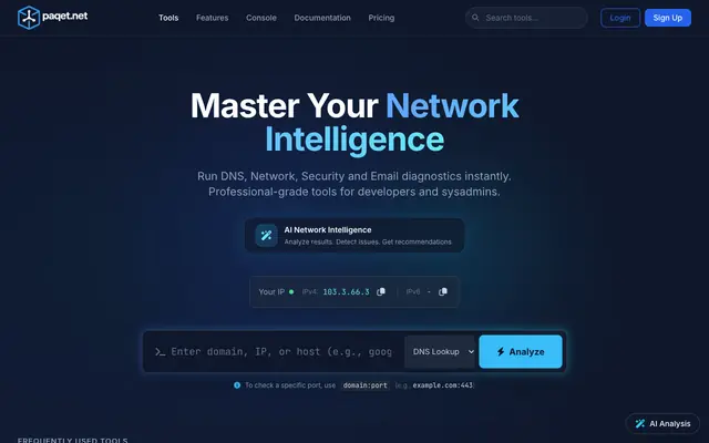 Screenshot of Paqet – Network Tools, Security Utilities & Packet Analysis