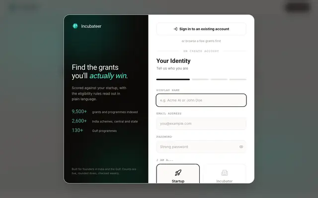 Screenshot of Incubateer