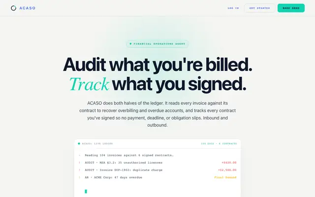 Screenshot of ACASO