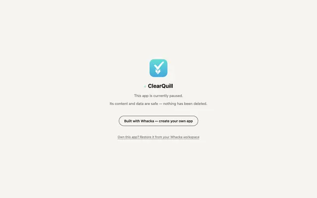 Screenshot of ClearQuill