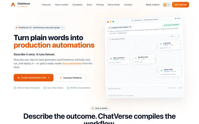 Screenshot of Chatverse – AI Automation Platform for Everyone