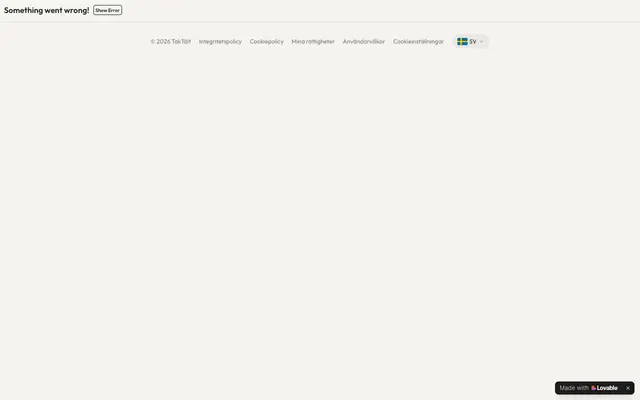 Screenshot of TakTält — Sveriges största mötesplats för taktält & friluftsliv