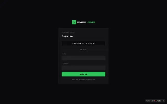 Screenshot of Quantum Ledger — Trading Journal