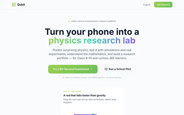 Screenshot of Qubit - Physics Adventures