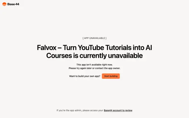 Screenshot of Falvox — Stop watching. Start mastering.