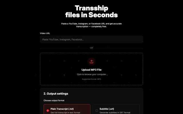 Screenshot of S7 Transcriber