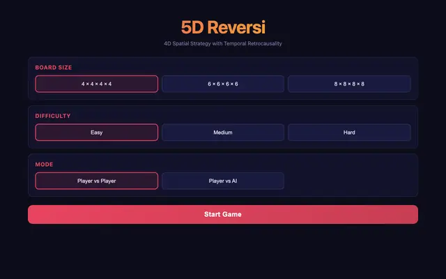 Screenshot of 5D Reversi