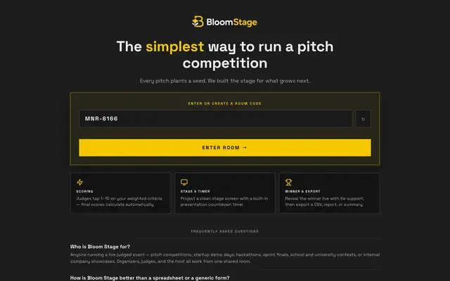 Screenshot of BloomStage