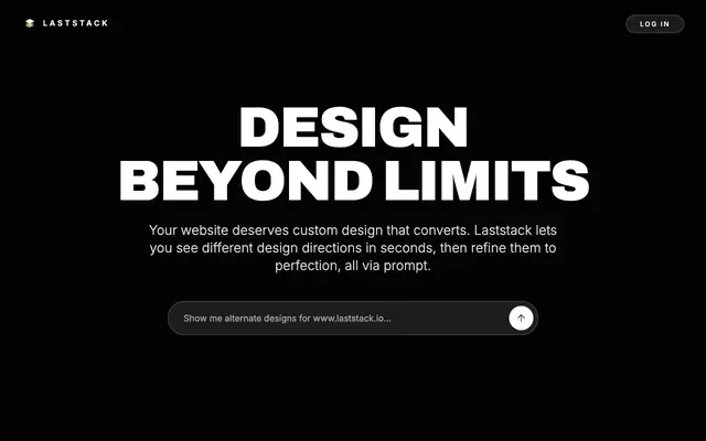 Screenshot of Laststack — Design Beyond Limits
