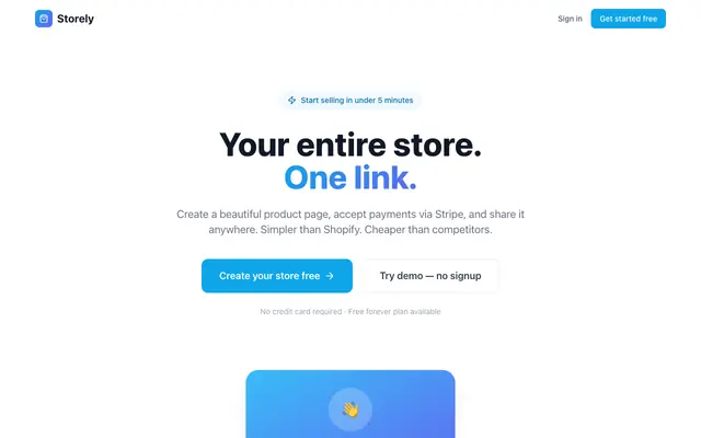 Screenshot of LinkBio — Sell Products with One Link