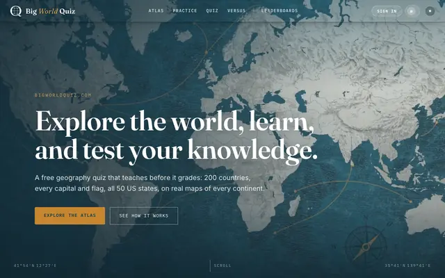 Screenshot of Countries of the World Quiz: Maps, Capitals & Flags | Big World Quiz