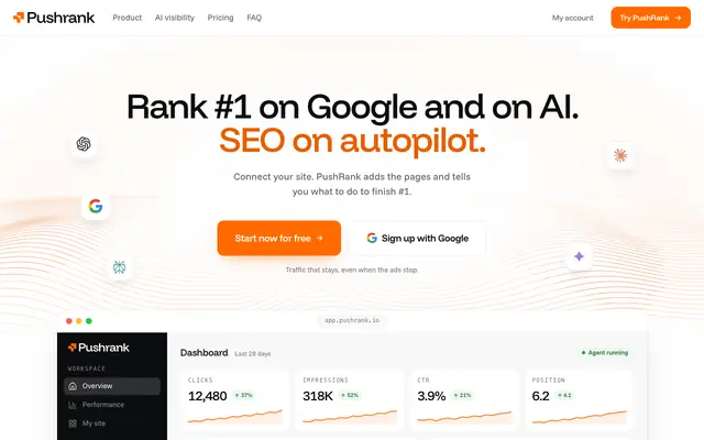 Screenshot of PushRank