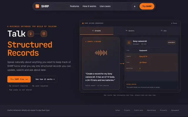 Screenshot of SHRP — Speech to Text, Transcription, YouTube Transcripts & TTS