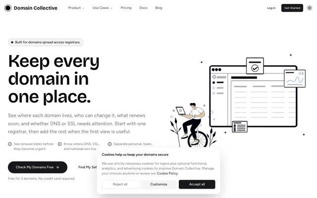 Screenshot of Unified Domain Management Platform | Domain Collective