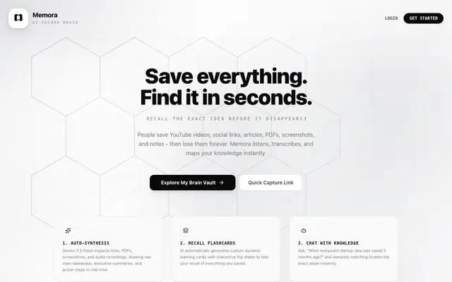 Screenshot of Private AI Second Brain for Saving and Recalling Knowledge