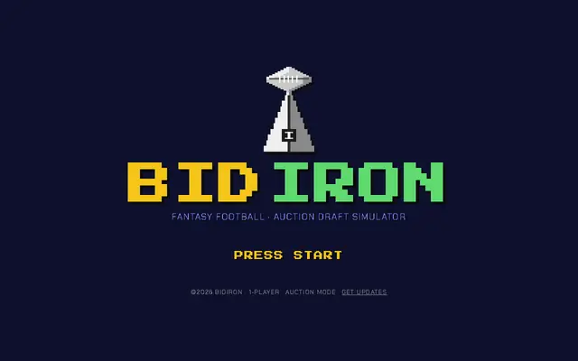 Screenshot of BIDIRON — Fantasy Football Auction Draft