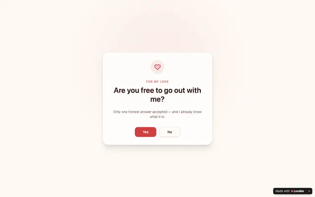 Screenshot of Are you free for go out with me 💕