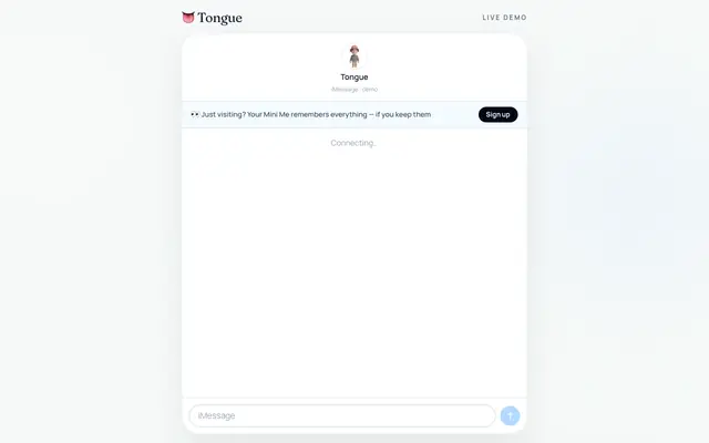 Screenshot of Try Tongue · Live demo