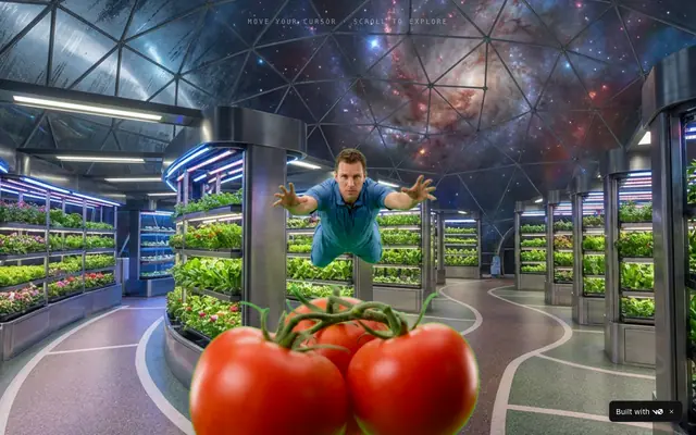 Screenshot of Parallax Demo — Space Farm