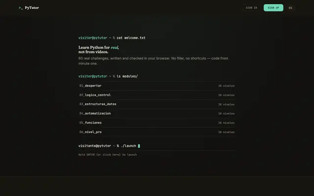 Screenshot of PyTutor — Escuela de Scripting