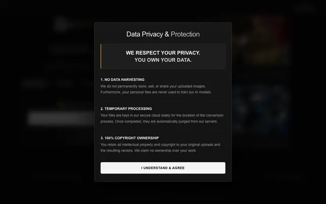 Screenshot of DesaynClaw | AI Sublimation Design Extractor & Vector Tracer