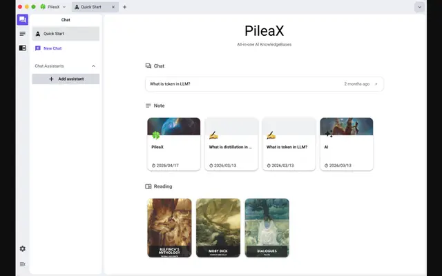 Screenshot of pileax