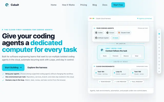 Screenshot of Cobalt - Your AI Developer With Its Own Computer