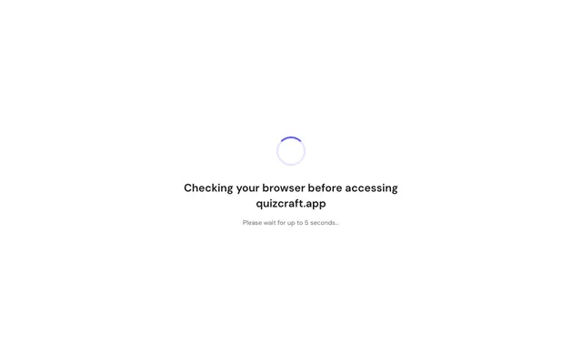Screenshot of quizcraft