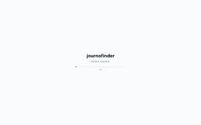 Screenshot of JournoFinder News Graph: a live map of the news cycle