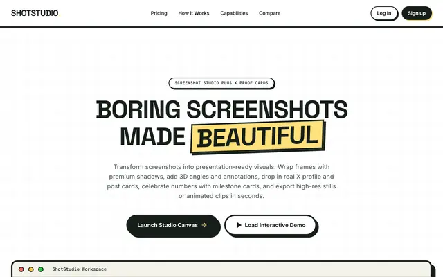 Screenshot of ShotStudio : Beautiful Screenshots in Seconds