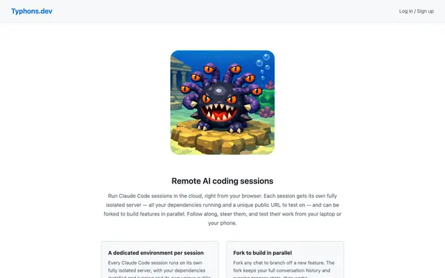 Screenshot of Typhons.dev