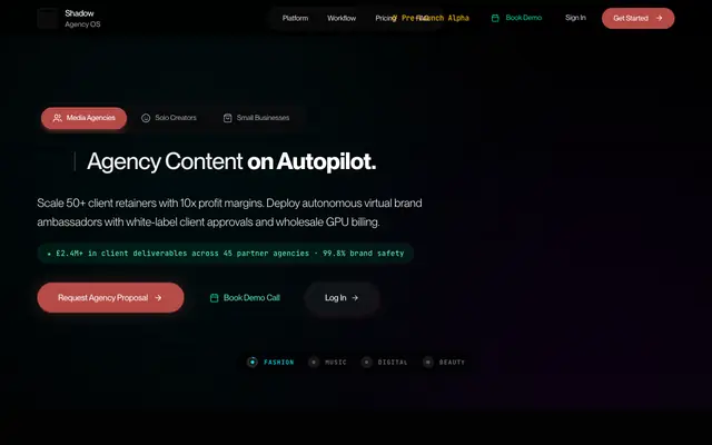 Screenshot of ShadowSocial - Social media is done.