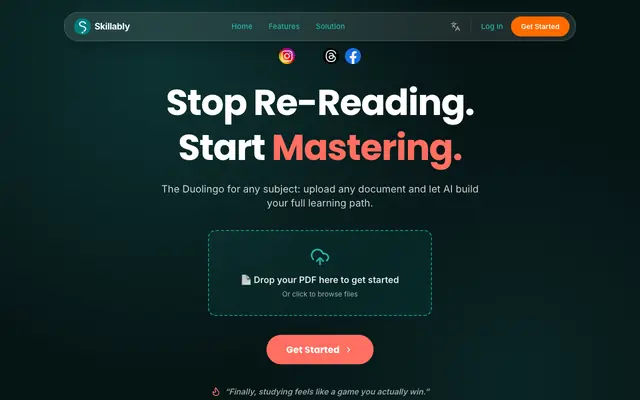 Screenshot of Skillably – AI Learning Assistant | Study Smarter