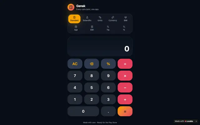 Screenshot of Ganak — Multi-Purpose Calculator
