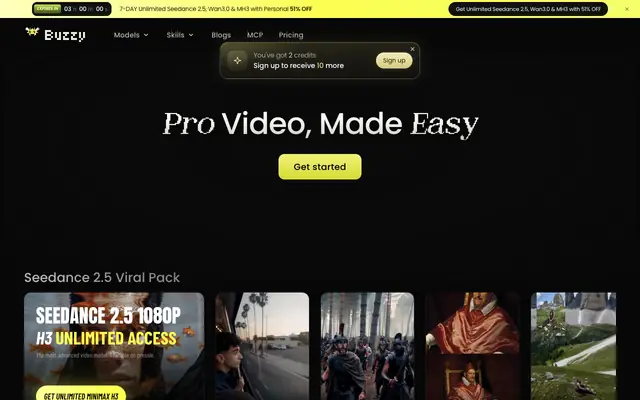 Screenshot of Buzzy AI - Pro Video Engine for Everyone